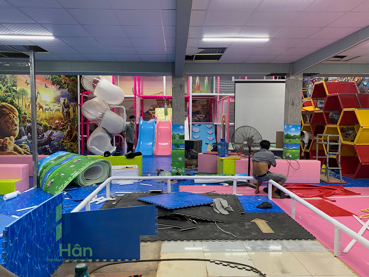 Thi công tranh 3d khu vui chơi trẻ em