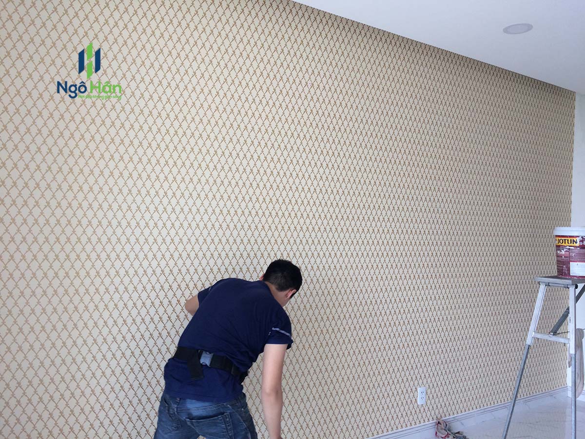 Thi công giấy dán tường Biên Hòa