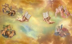 Tranh dán trần 3d 3001