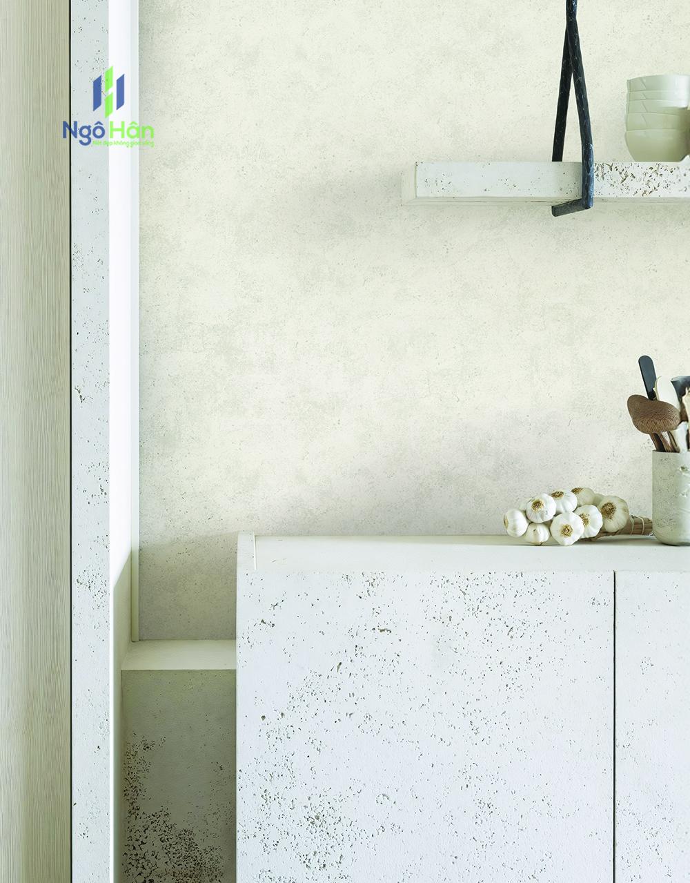 Giấy dán tường bê tông cho văn phòng