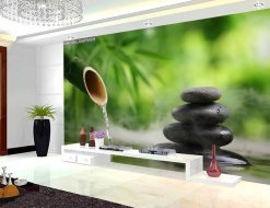 Tranh dán tường 3d spa thiên nhiên