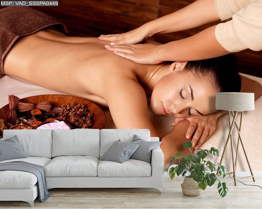 Tranh dán tường phòng massage