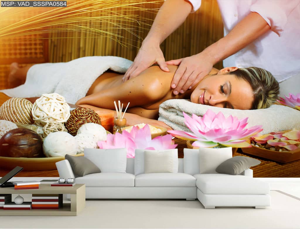 Tranh dán tường 3d spa 0584