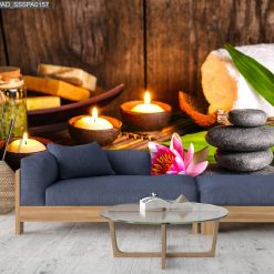 Tranh dán tường spa ấm cúng