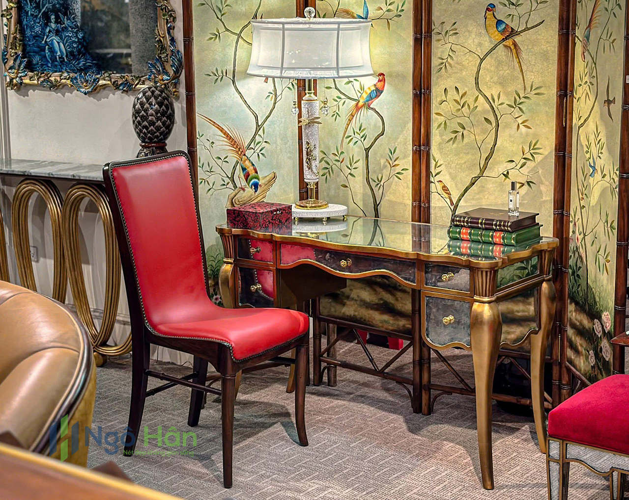 Giấy dán tường họa tiết indochine