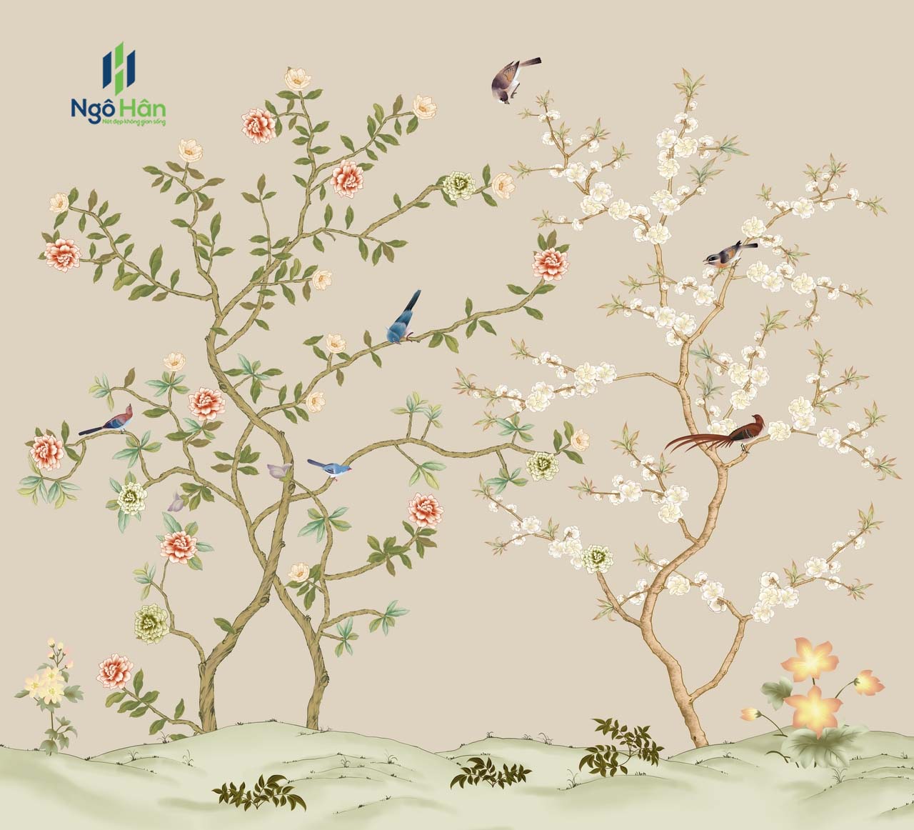 Tranh dán tường indochine 10531