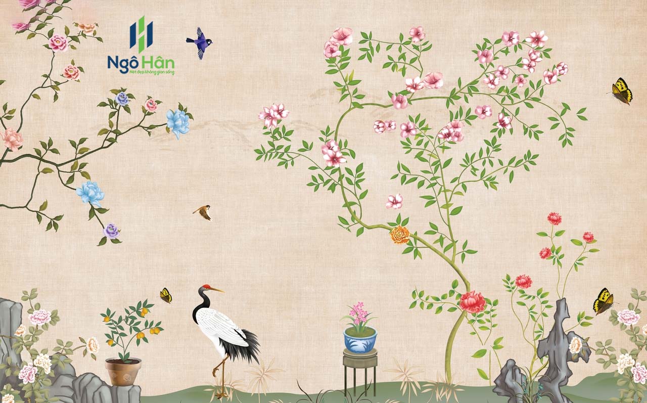 Tranh dán tường indochine 10550
