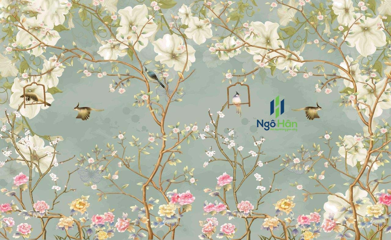 Tranh dán tường indochine 7505