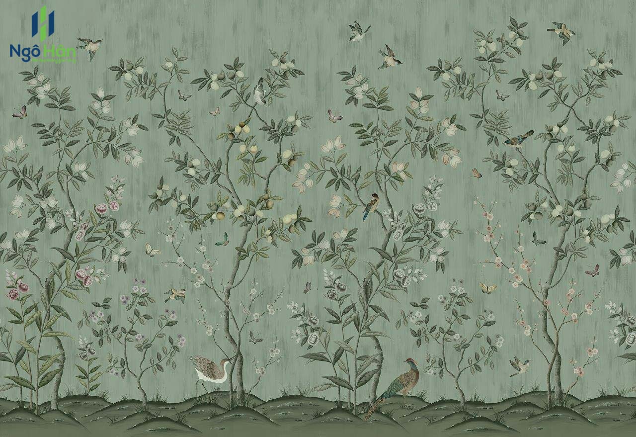 Tranh dán tường indochine 9566