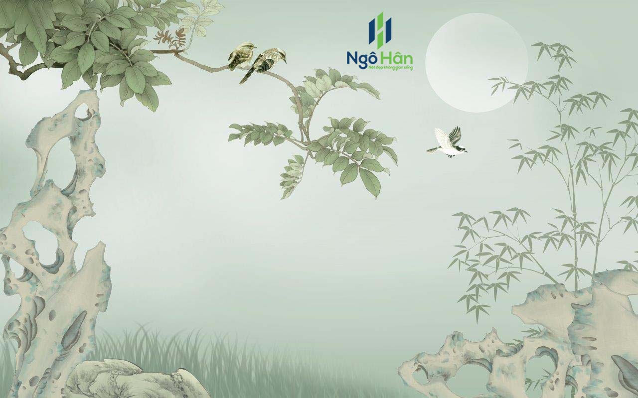 Tranh dán tường indochine 9887