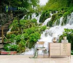 Mẫu tranh dán tường thác nước 1