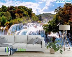 Mẫu tranh dán tường thác nước 10