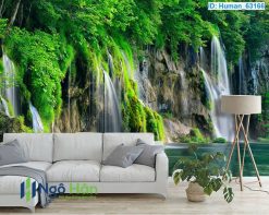 Mẫu tranh dán tường thác nước 12