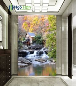 Mẫu tranh dán tường thác nước 16