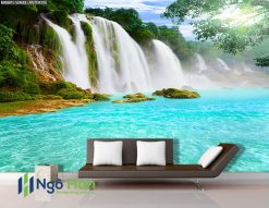 Mẫu tranh dán tường thác nước 20