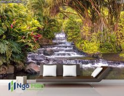 Mẫu tranh dán tường thác nước 24
