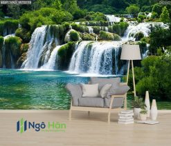 Mẫu tranh dán tường thác nước 30