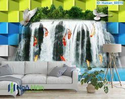 Mẫu tranh dán tường thác nước 6