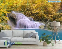 Mẫu tranh dán tường thác nước 7