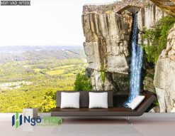 Tranh 3d thác nước phong cách Châu Âu