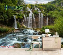 Tranh dán tường thác nước đẹp
