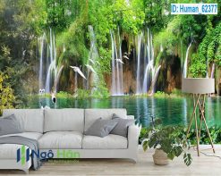 Tranh thác nước phòng khách