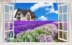 Tranh cửa sổ hoa lá