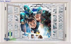 Tranh dán tường cửa sổ trẻ em