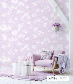 Giấy dán tường màu hồng 3907-1