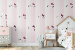 Giấy dán tường màu hồng 6828-2