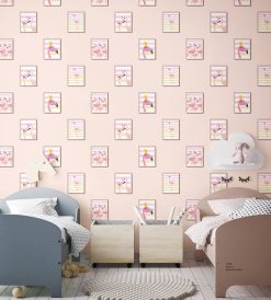 Giấy dán tường màu hồng 81163-1