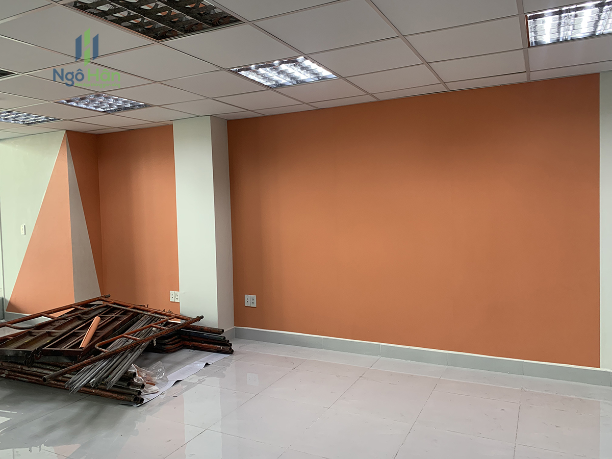 Mẫu giấy dán tường màu cam