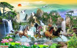 Tranh dán tường mã đáo thành công 50024