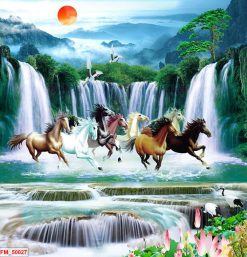 Tranh dán tường mã đáo thành công 50027