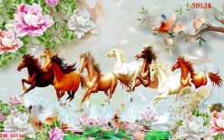 Tranh dán tường mã đáo thành công 50134