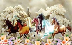 Tranh dán tường mã đáo thành công 50499