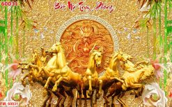 Tranh dán tường mã đáo thành công 60031