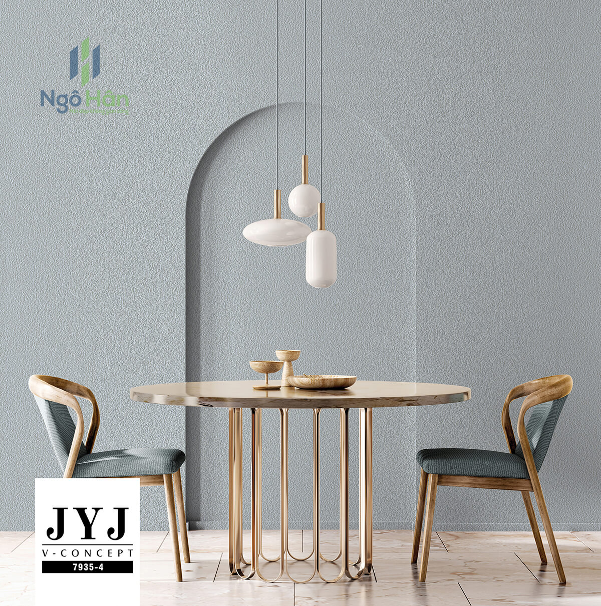 Giấy dán tường phòng ăn hiện đại