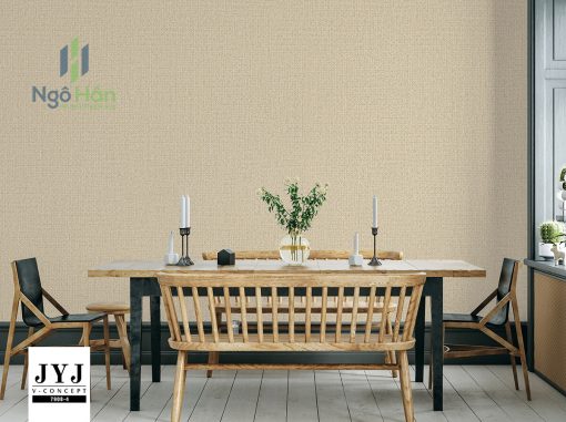 Giấy dán tường phòng ăn màu vàng