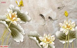 Tranh cá chép hoa sen FM50681