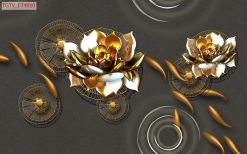 Tranh cá chép hoa sen FT4810