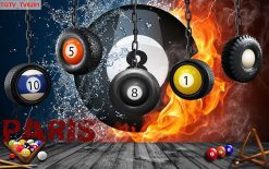 Tranh dán tường bida 8201