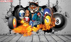 Tranh dán quán bida