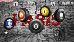 Tranh decor quán bida