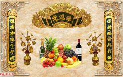 Tranh dán tường phòng thờ 51117