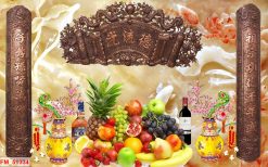 Tranh dán tường phòng thờ 51334