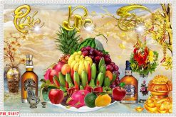 Tranh dán tường phòng thờ 51817