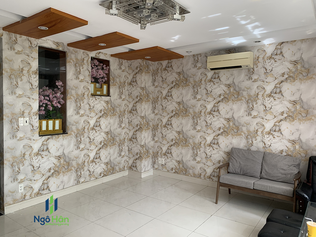 Giấy dán tường Hàn Quốc phòng khách