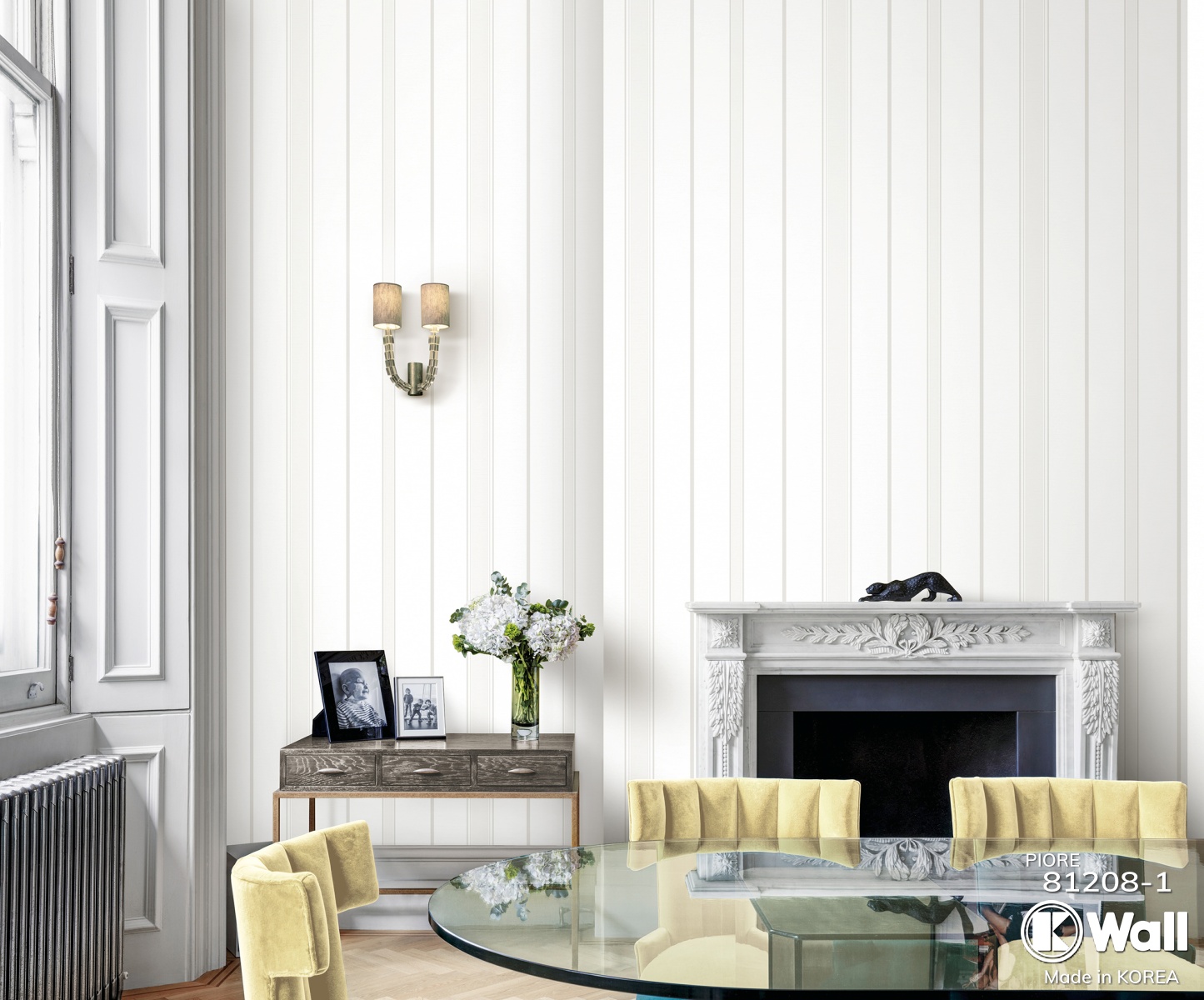 Mẫu giấy dán tường phòng khách họa tiết đơn giản