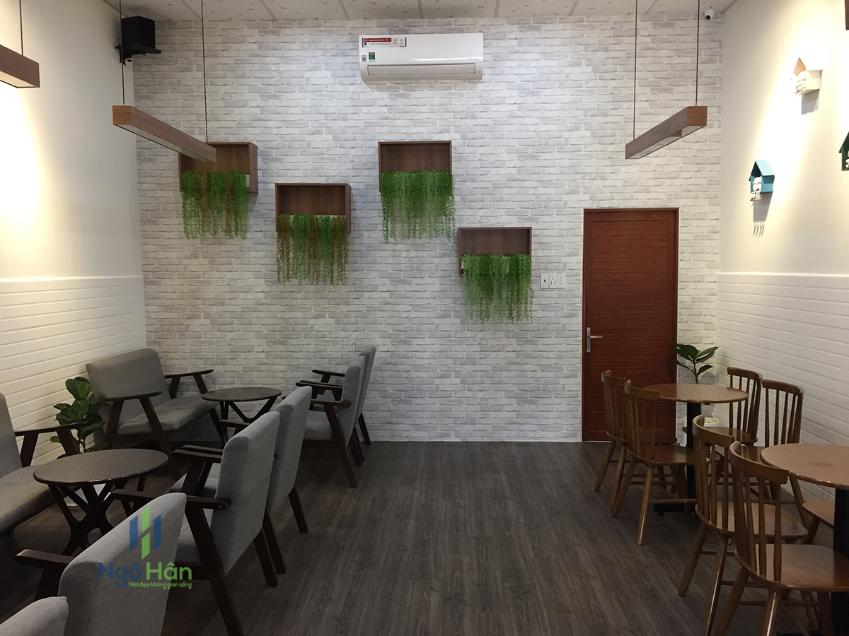 Giấy dán tường giả gạch xám